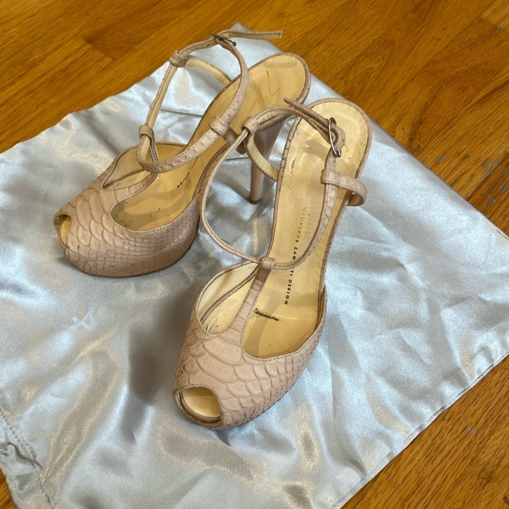 Giuseppe Zanotti Snake Strappy Heels